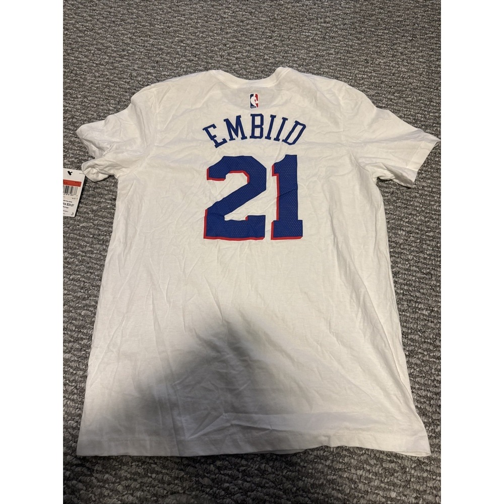 Nike NBA Philadelphia 76ers Joel Embiid #21 T-Shirt Jersey Men's Large‎ NWT